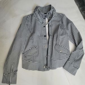 White House Black Market Gingham Jacket